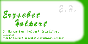 erzsebet holpert business card